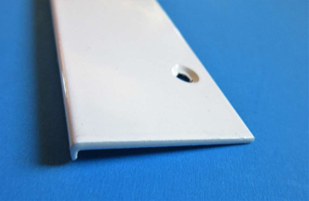Alu-Endkappe Weiß für Balkonbretter 181,5 x 31mm für Stoßverbindung - Kömabord
