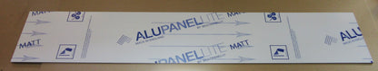 Alu-Verbundplatte 3mm weiß Zuschnitt 1200 x 212mm, Deckschicht 0,26mm glänzend