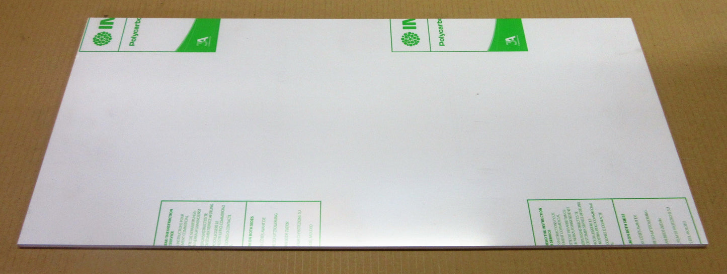 PC Platte 6mm Zuschnitt 594 x 261 mm Kunststoffglas transparent Polycarbonat