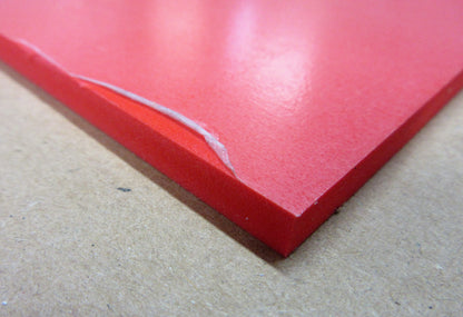 PVC Hartschaumplatte 6 mm Zuschnitt rot 864 x 191mm - Simopor S Kunststoff Platte