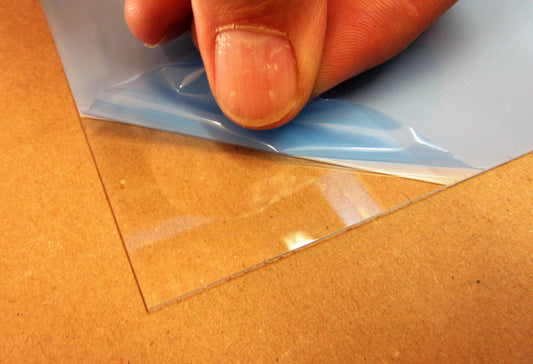 PET-A Platte 1mm Zuschnitt 595 x ca. 493-495mm Kunststoffglas klar Tiefziehmaterial