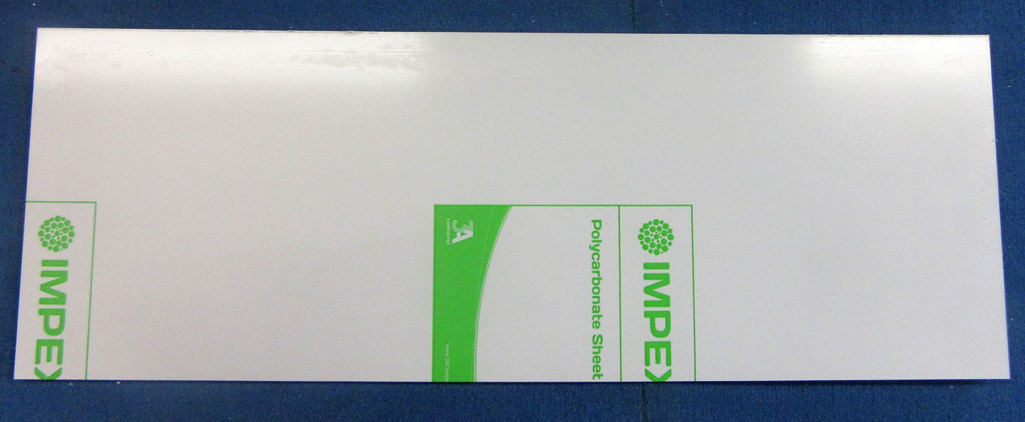 PC Platte 6mm Zuschnitt 489 x 194mm Kunststoffglas transparent Polycarbonat