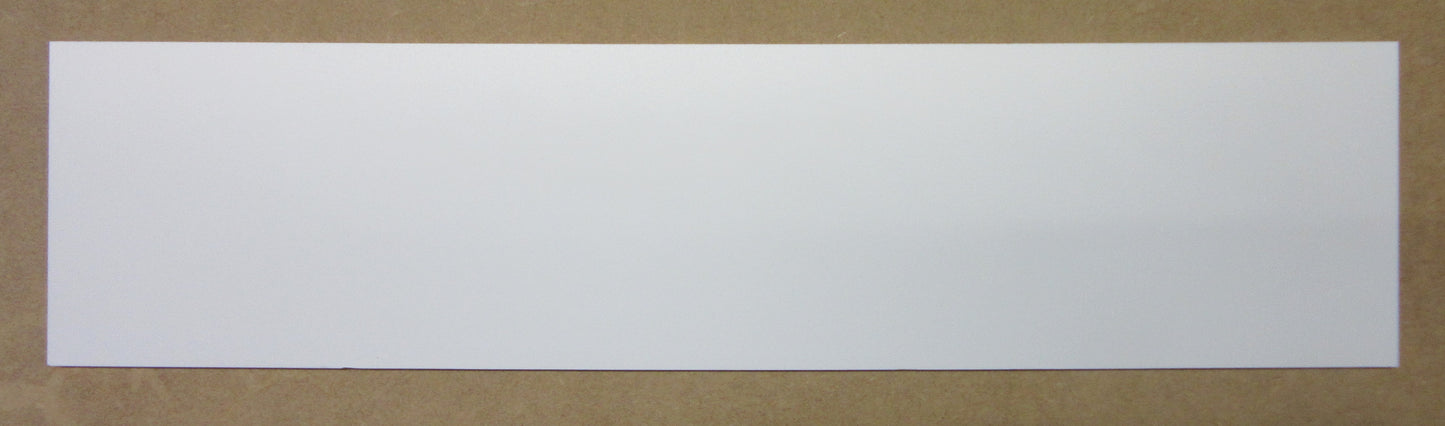 PVC Hartschaumplatte 6mm Zuschnitt hellgrau lackiert 646 x 145mm Kunststoffplatte