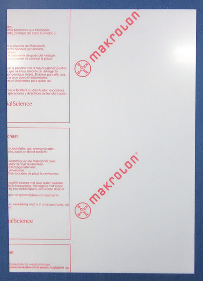 PC Platte 2mm GP 099 klar DIN A3 420 x 297mm Polycarbonat Kunststoffglas MAKROLON®