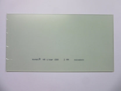 PET-A Platte 2mm Axpet® NR clear 099 Zuschnitt 298 x 159mm Kunststoffplatte