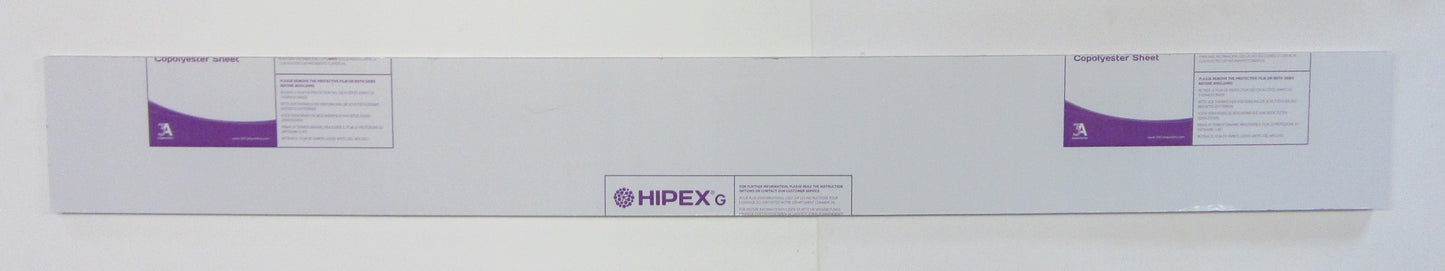 HIPEX® G-PET Platte 15mm Zuschnitt 1212 x 142mm Klar Vollmaterial Kunststoffglas