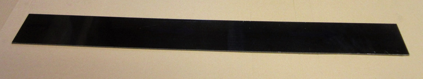 Alu-Verbundplatte 3mm Schwarz glänzend Zuschnitt 650 x 110mm, Deckschicht 0,3mm