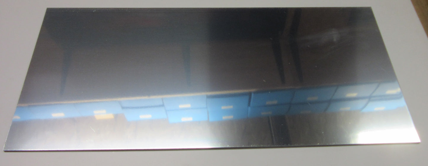 Alu-Verbundplatte 3mm Spiegel Innen und Außeneinsatz Zuschnitt 500 x 223mm