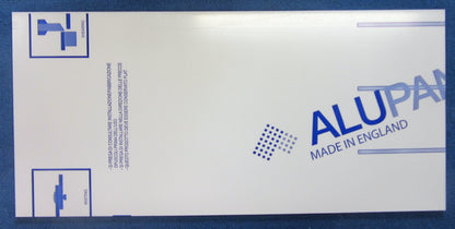 Alu-Verbundplatte 3mm weiß Zuschnitt 420 x 198mm, Deckschicht 0,26mm matt