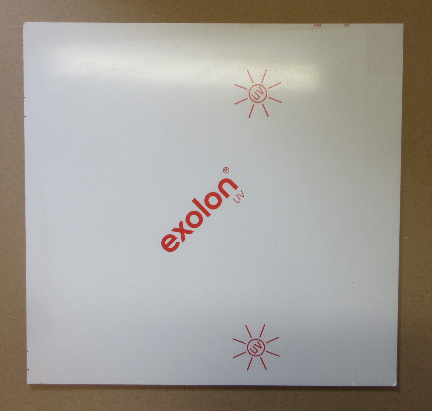 PC UV Platte 3mm Zuschnitt 413 x 400mm EXOLON® UV Klar Kunststoffglas