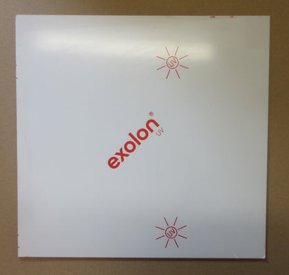 PC UV Platte 3mm Zuschnitt 413 x 400mm EXOLON® UV Klar Kunststoffglas