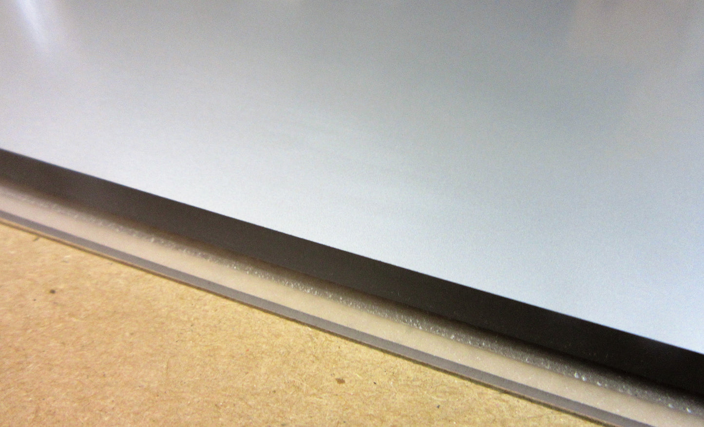 Acryl XT Blende 8mm 810 x 135mm Kunststoff-Licht-Blende Silber, Panel, Leiste, Acrylglas