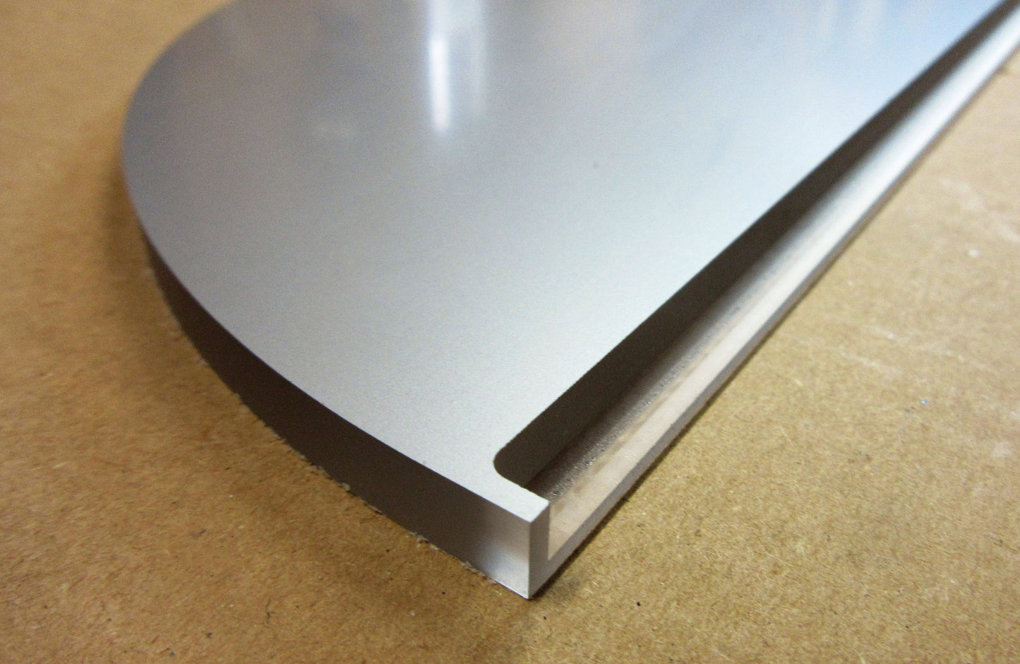 Acryl XT Blende 8mm 701 x 121mm Kunststoff-Licht-Blende Silber, Panel, Leiste, Acrylglas