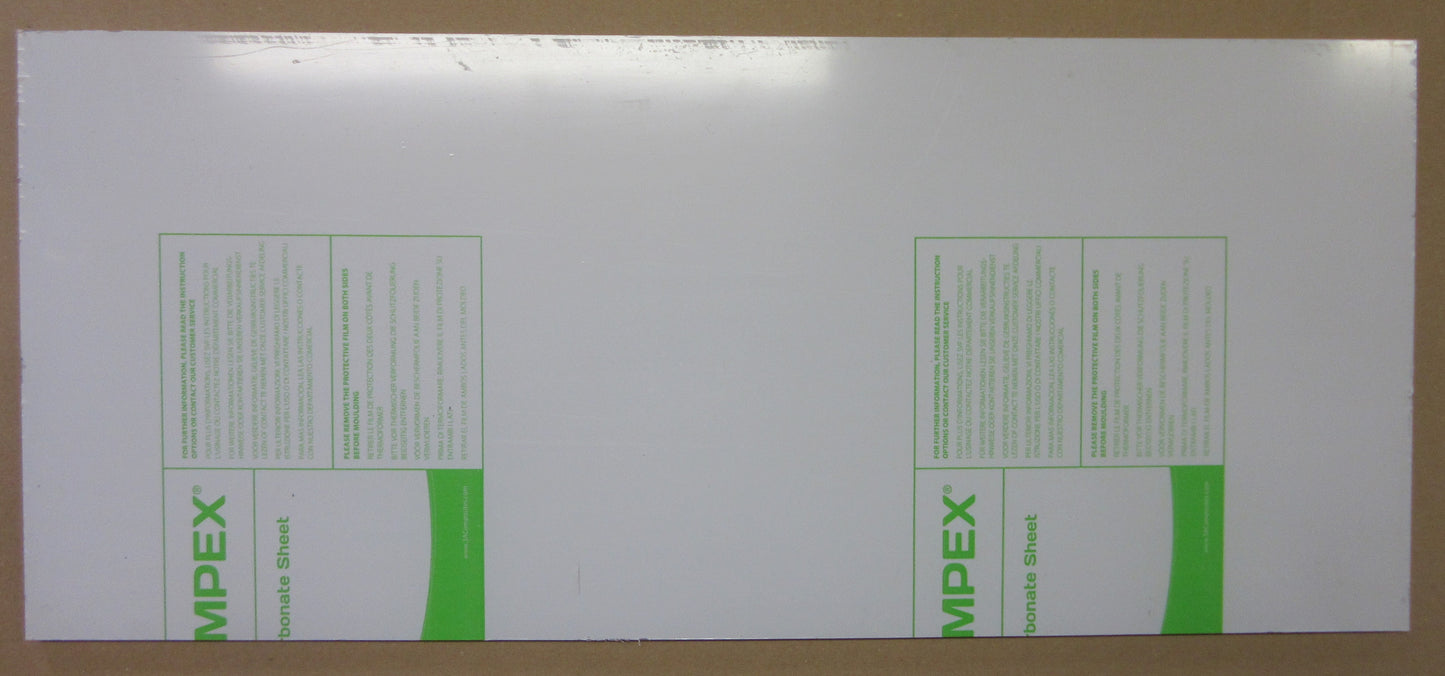 PC Platte 8mm Zuschnitt 634 x 273mm Kunststoffglas klar Polycarbonat IMPEX®