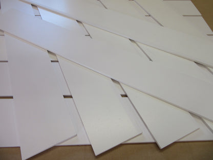 PVC Hartschaumplatten 6mm Streifen ca. 3 kg Reste Weiß - Kunststoff Platten Diverse Größen