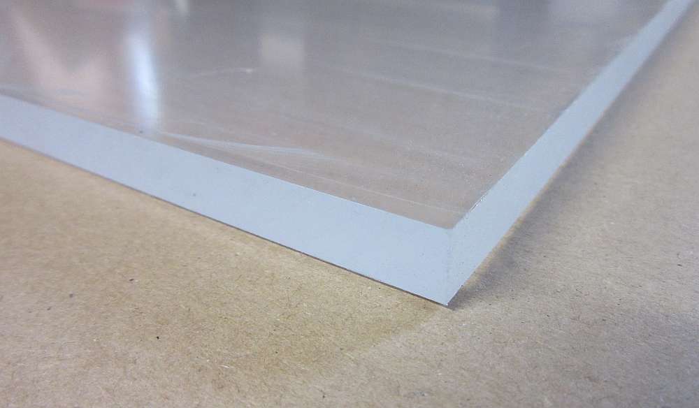 Acryl XT Platte 10mm Zuschnitt 1018 x 360mm - Kunststoffglas - Acrylglas - klar