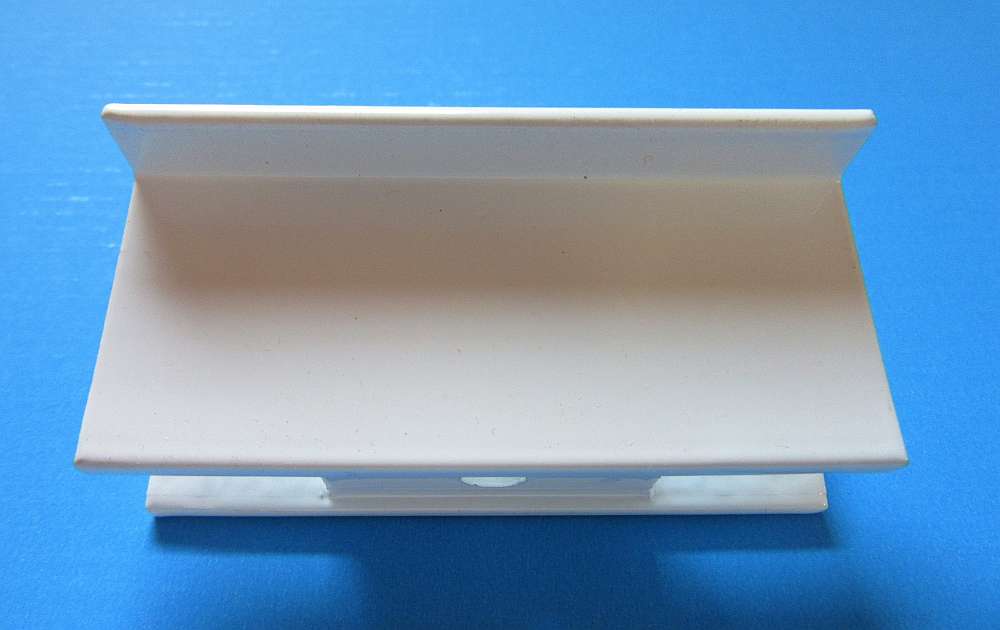 Alu-Doppel-Profilhalter für Balkonbretter - Weiß - Für Stoßverbindung - Kömabord