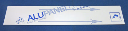 Alu-Verbundplatte 3mm weiß Zuschnitt 656 x 118mm, Deckschicht 0,26mm glänzend