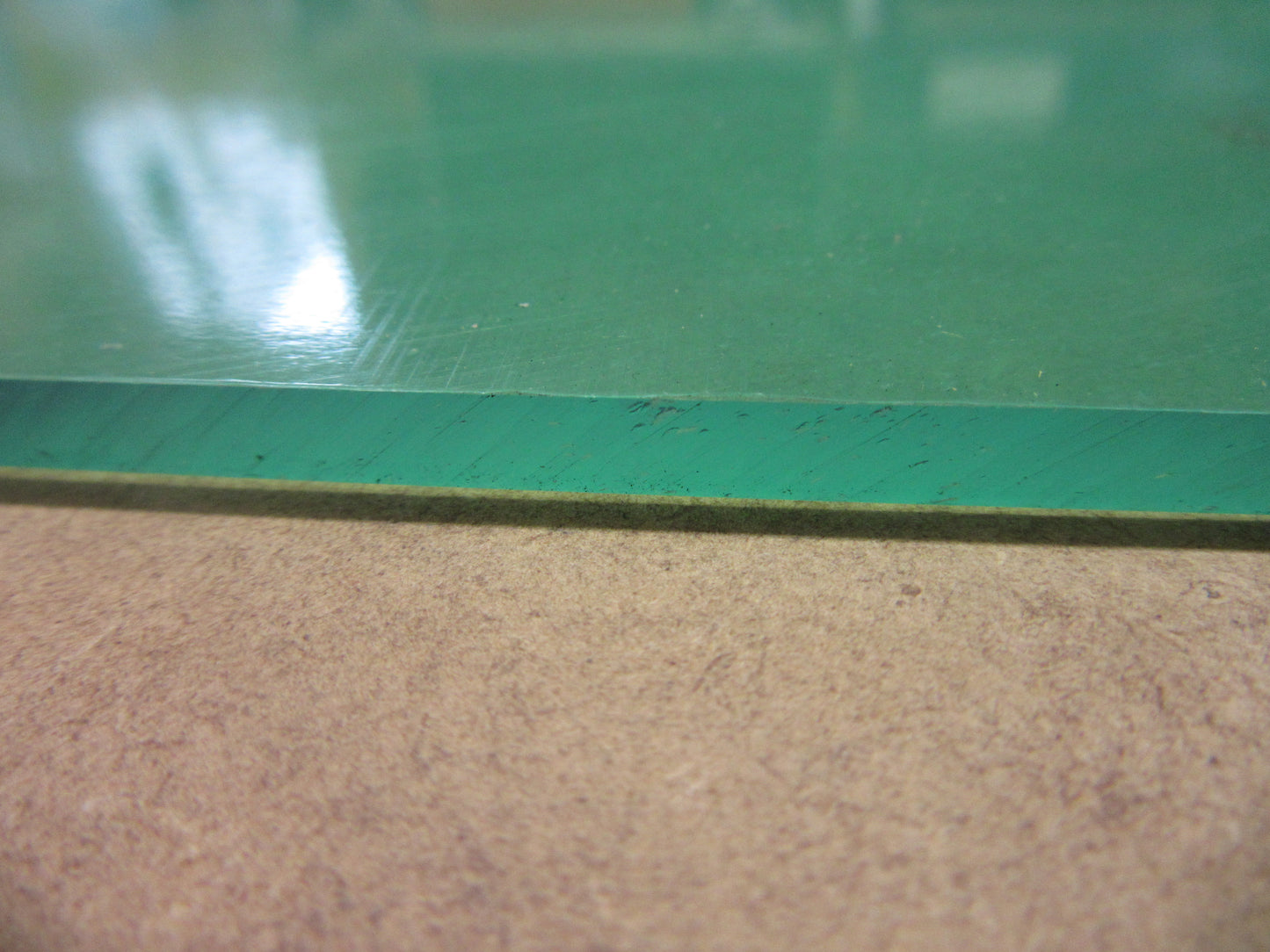 Kunststoffglas Platte 5mm Zuschnitt 550 x 494mm - UV beschichtet - klar