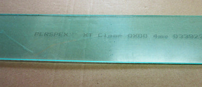 Acryl XT Platte 4mm Zuschnitt 1250 x 94mm Kunststoffglas, Transparent, Acrylglas