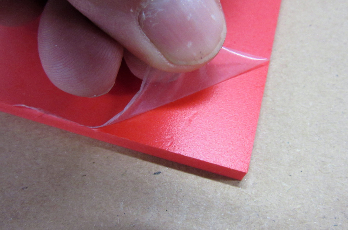PVC Hartschaumplatte 6 mm Zuschnitt rot 864 x 191mm - Simopor S Kunststoff Platte