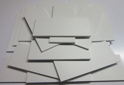 PVC Hartschaumplatten 6mm ca. 1 kg Reste Weiß - Kunststoffplatten ca. 18 Stück