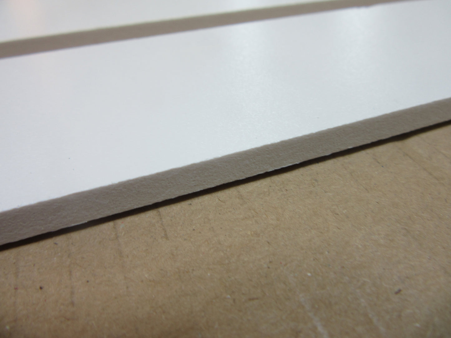 PVC Hartschaumplatten 6mm Streifen ca. 2kg Reste Weiß Kunststoff Platten 423 x 98mm