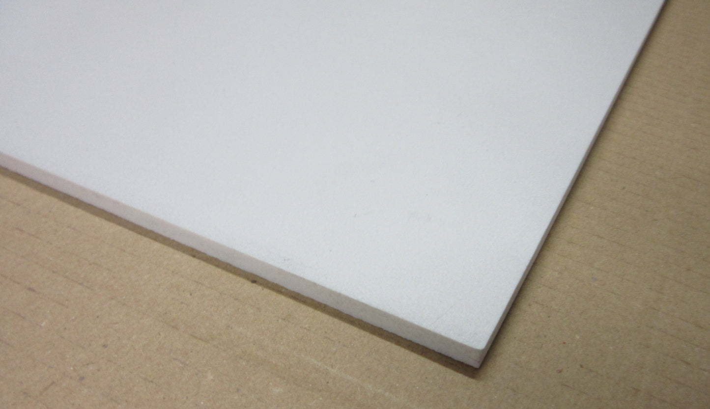 PVC Hartschaumplatte 6mm Zuschnitt hellgrau/Weiß 689 x 444mm Kunststoff Platte