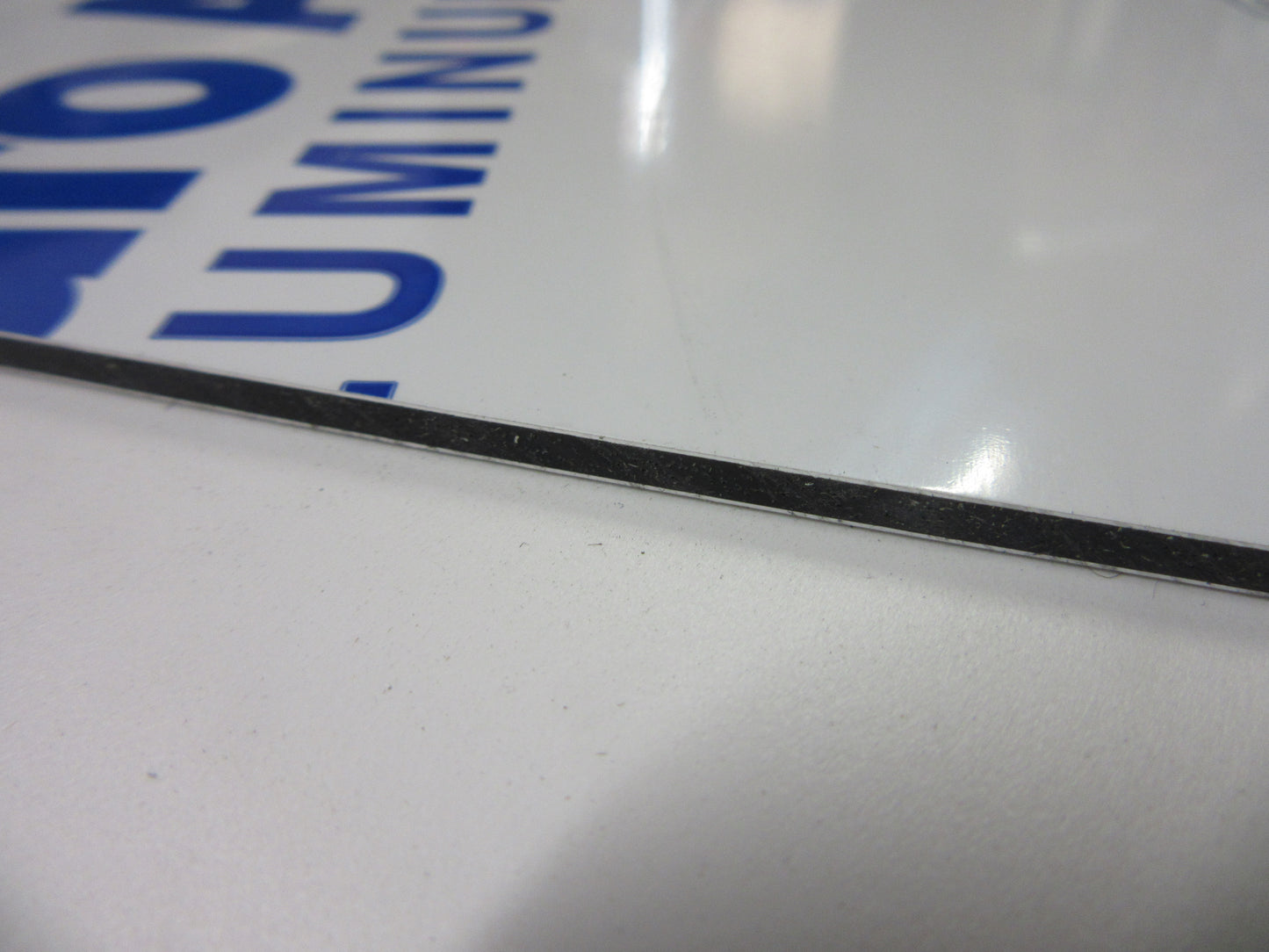 Alu-Verbundplatte 3mm weiß Zuschnitt DIN A3 420 x 297mm Werbeschild Firmenschild