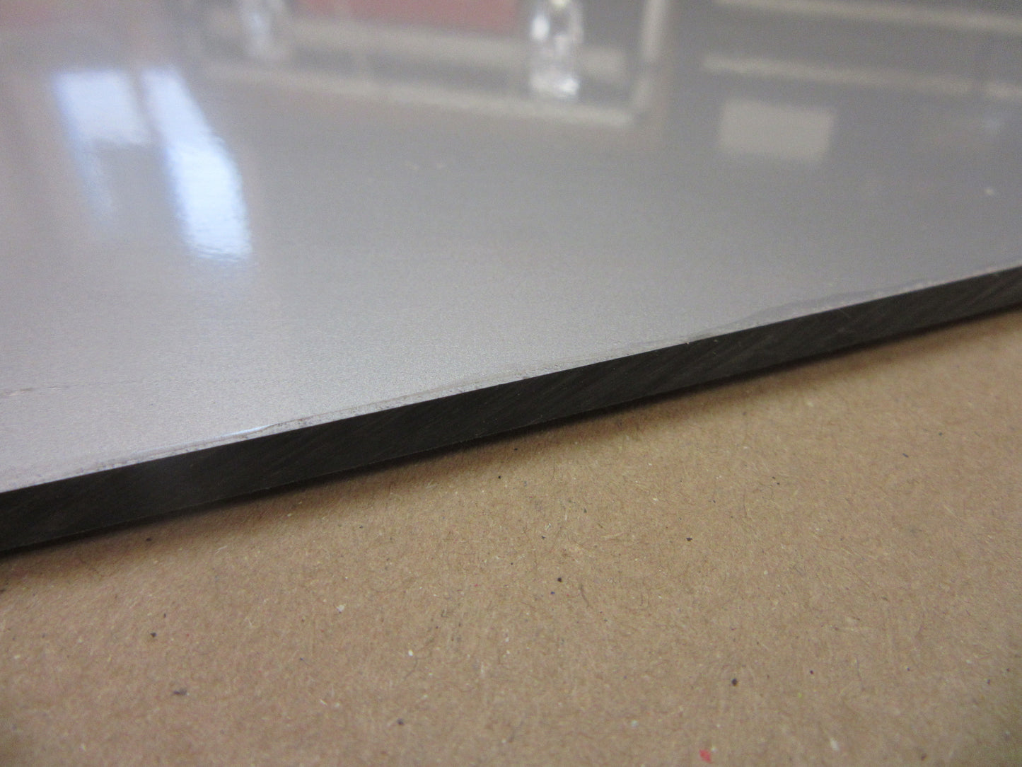 PC Platte 5mm Zuschnitt DIN A2 594 x 420mm Kunststoffglas Silber foliert Polycarbonat