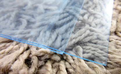 PET-A Platte 0,8mm Schutztasche gefalzt 605 x 605mm farblos klar