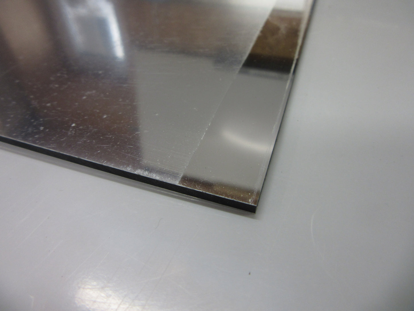 Alu-Verbundplatte 3 mm Spiegel Innen und Außeneinsatz Zuschnitt 470 x 250mm