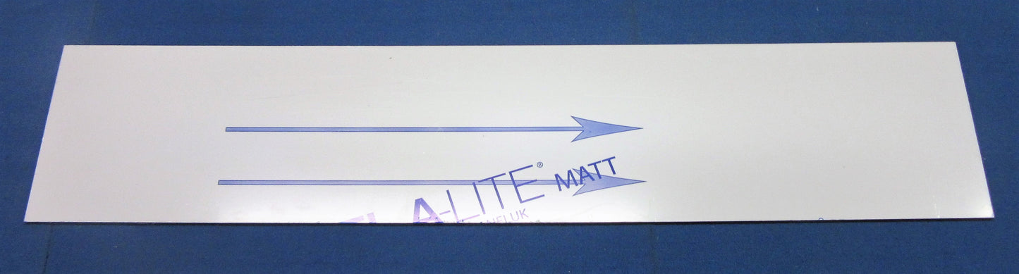 Alu-Verbundplatte 3mm weiß Zuschnitt 813 x 171mm, Deckschicht 0,26mm matt