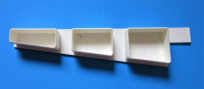 Endkappen Konisch Profil Weiß - Rechts - Kunststoff 198 x 44mm