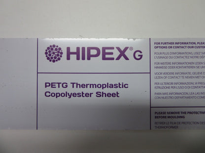 HIPEX® G-PET Platte 15mm Zuschnitt 835 x 95mm Transparent Vollmaterial Kunststoff