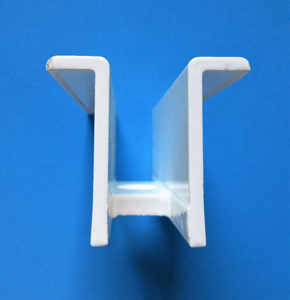 Alu-Doppel-Profilhalter für Balkonbretter - Weiß - Für Stoßverbindung - Kömabord