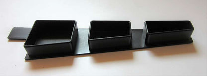Endkappen Konisch Profil Schwarz Kunststoff 198 x 44mm