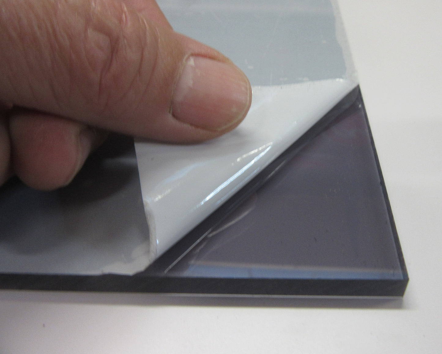 PC UV Platte 6mm Zuschnitt 460 x 282mm Grau getönt Polycarbonat Kunststoffglas