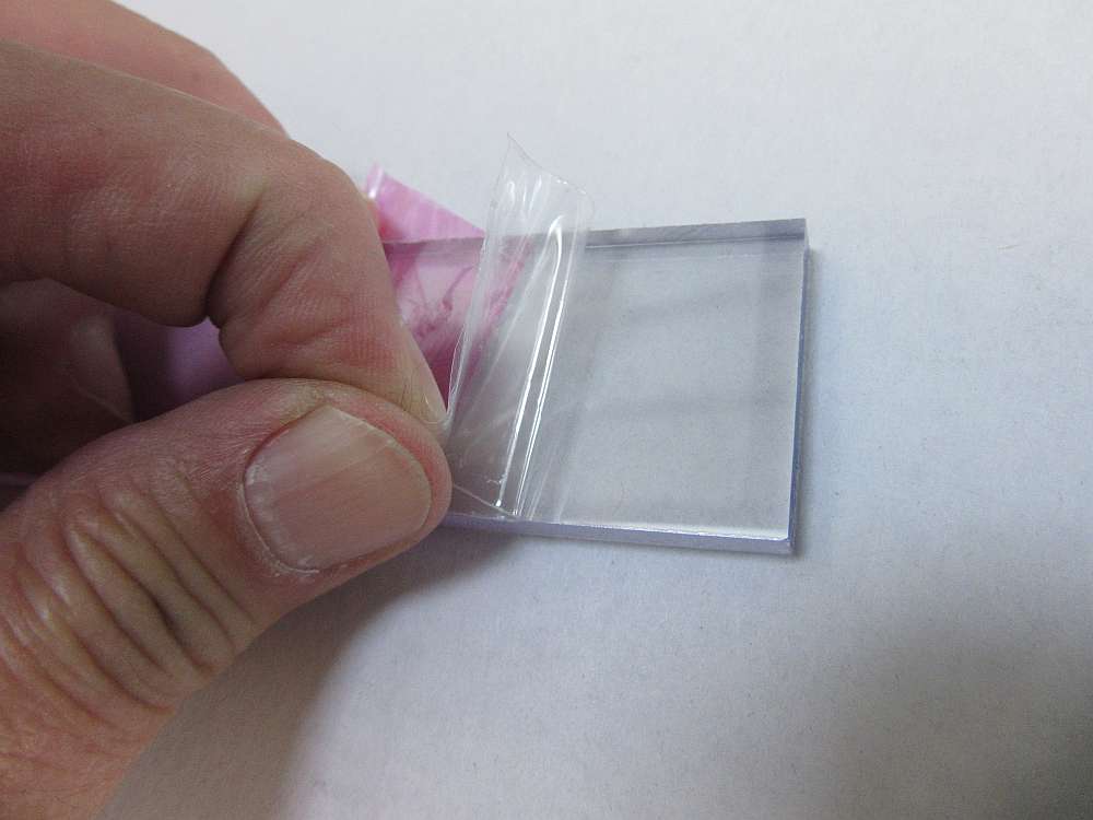 POLYCASA® SAN UVP Streifen 4mm Zuschnitt ca. 668 x 46mm Kunststoffglas UV beschich