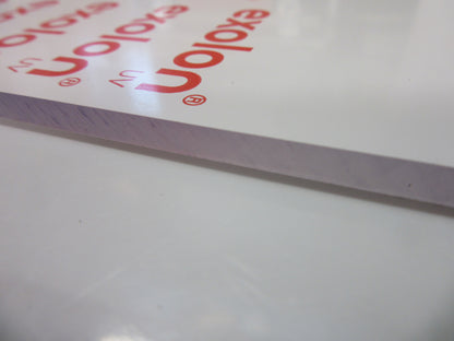 PC UV Platte 5mm Zuschnitt 378 x 320mm EXOLON® UV 2099 Klar Kunststoffglas