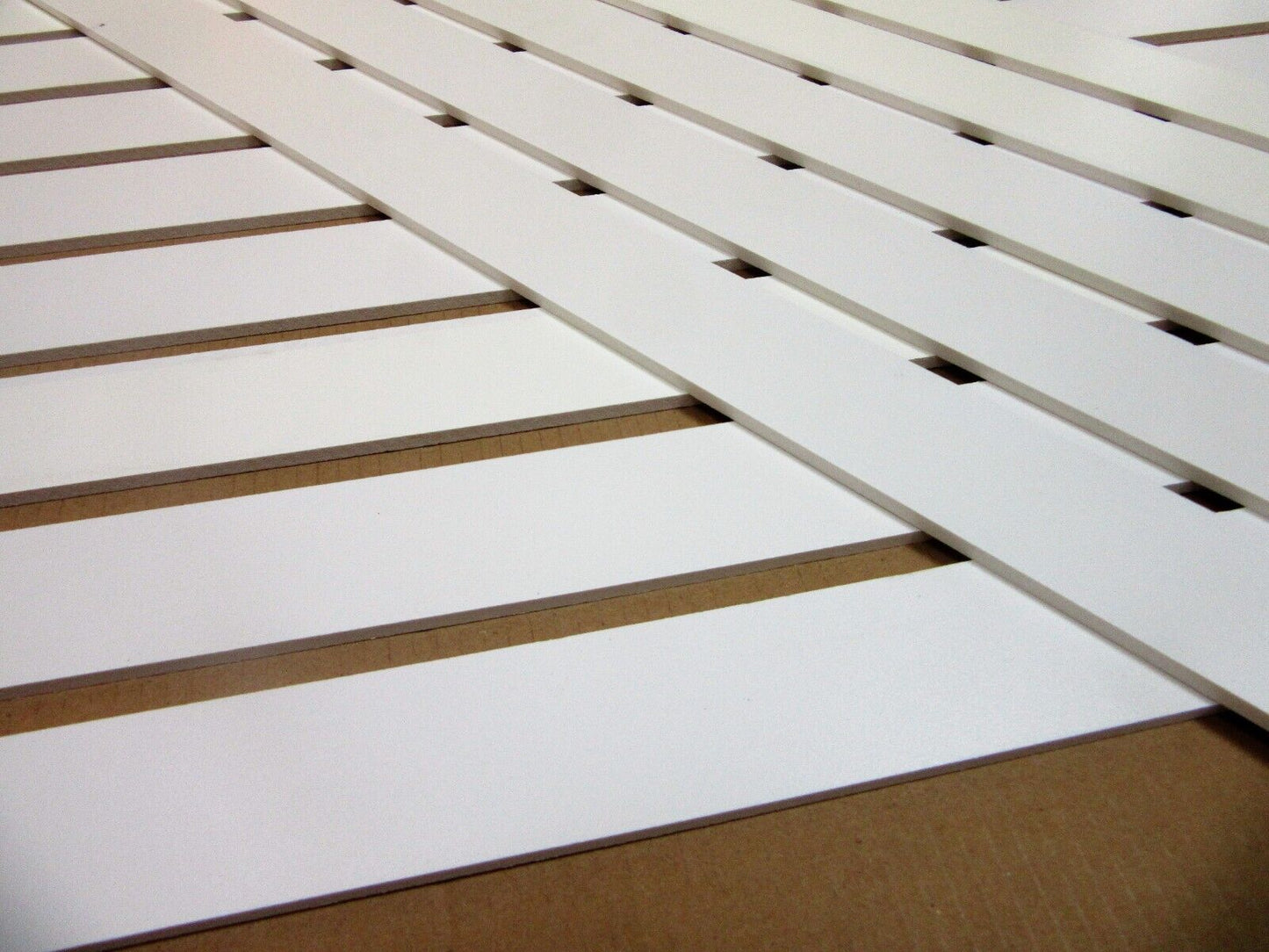 PVC Hartschaumplatten 6mm Streifen ca. 2kg Reste Weiß Kunststoff Platten 423 x 54mm