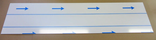 Alu-Verbundplatte 3mm weiß Zuschnitt 1395 x 325mm, Deckschicht 0,3mm