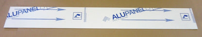 Alu-Verbundplatte 3mm weiß Zuschnitt 1227 x 162mm, Deckschicht 0,26mm glänzend