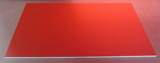 PVC Hartschaumplatte 6mm Zuschnitt rot lackiert 555 x 300mm - Kunststoff Platte