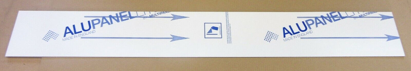 Alu-Verbundplatte 3mm weiß Zuschnitt 1268 x 162mm, Deckschicht 0,26mm glänzend