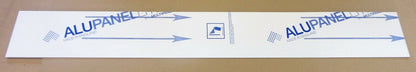 Alu-Verbundplatte 3mm weiß Zuschnitt 1268 x 162mm, Deckschicht 0,26mm glänzend