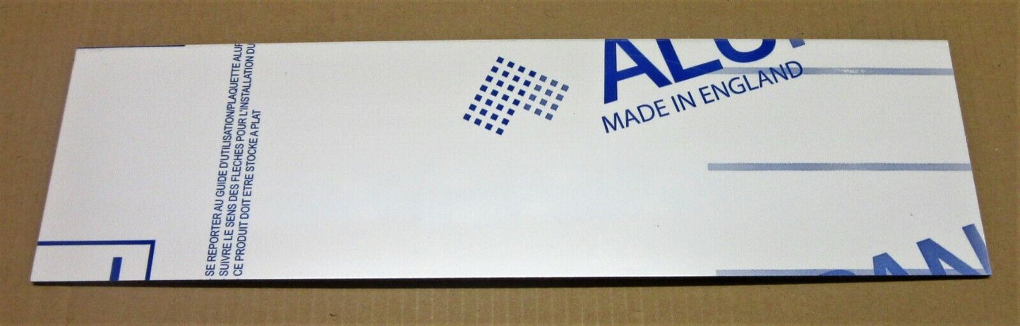 Alu-Verbundplatte 3mm weiß Zuschnitt 420 x 117mm, Deckschicht 0,26mm glänzend