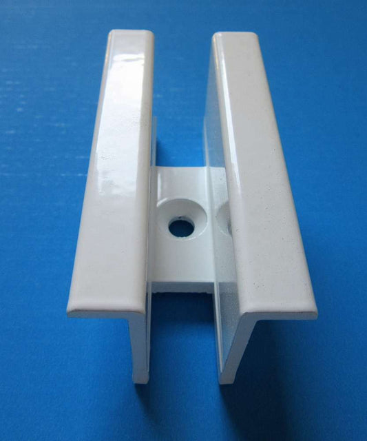 Alu-Doppel-Profilhalter für Balkonbretter - Weiß - Für Stoßverbindung - Kömabord