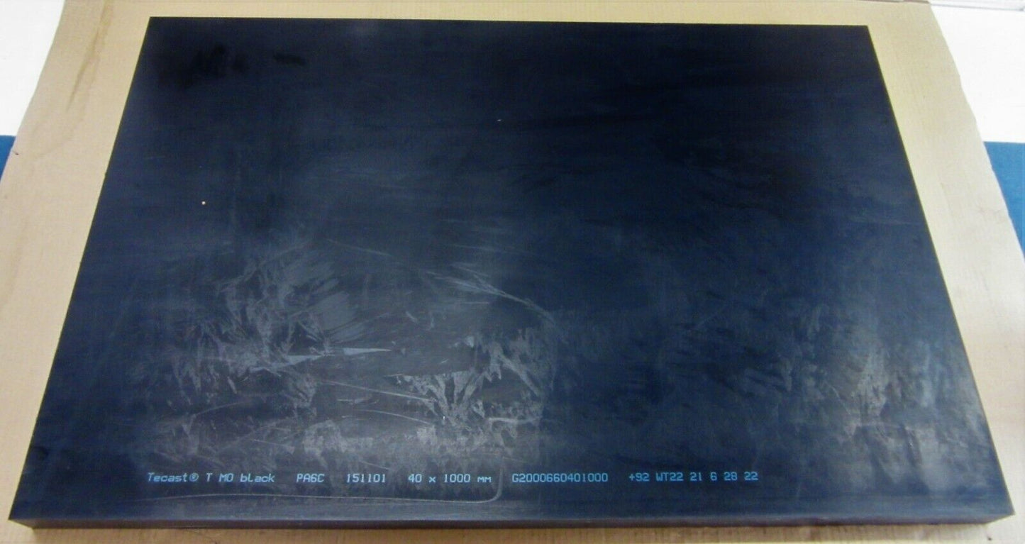 PA 6C Platte 40mm Schwarz 902 x 607mm Vollmaterial Technischer Kunststoff Polyamid