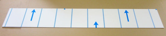 Alu-Verbundplatte 3mm weiß Zuschnitt 1250 x 188mm, Deckschicht 0,3mm